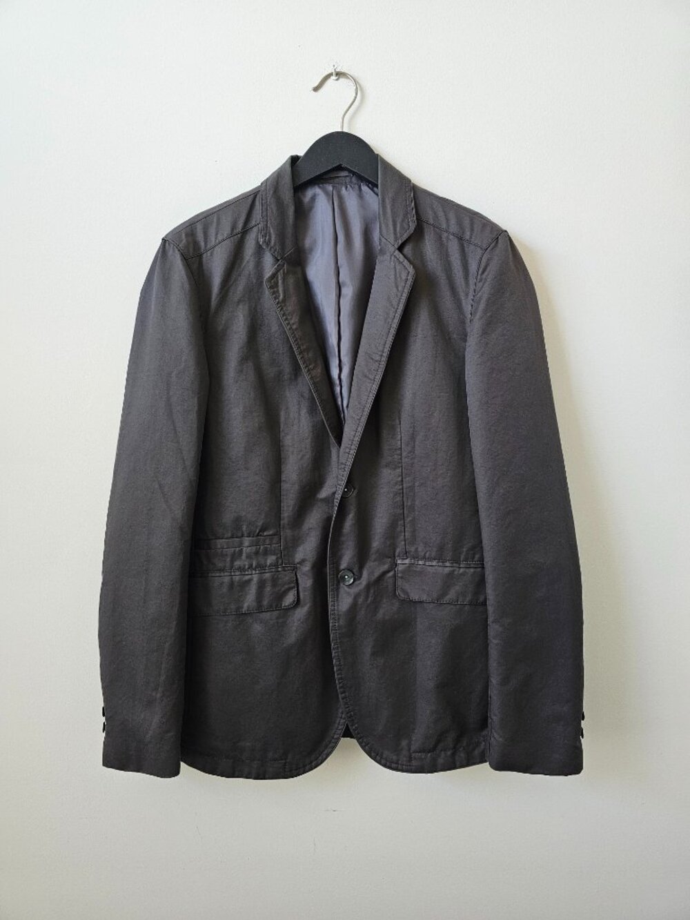 JULES Grey 2 Button Lined Sport Jacket Coat Secret Pockets Men's Large